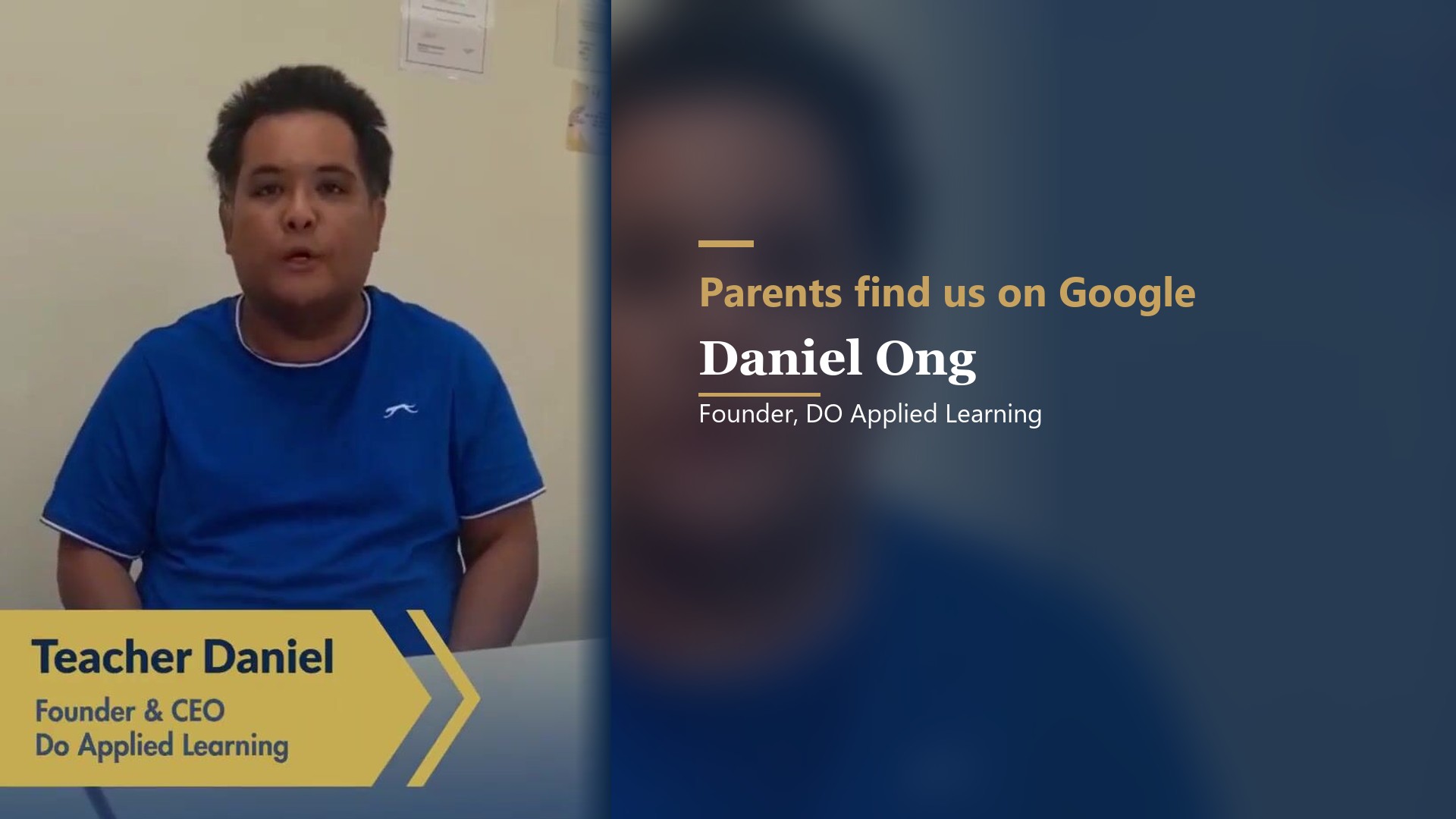 Daniel Ong video testimonial